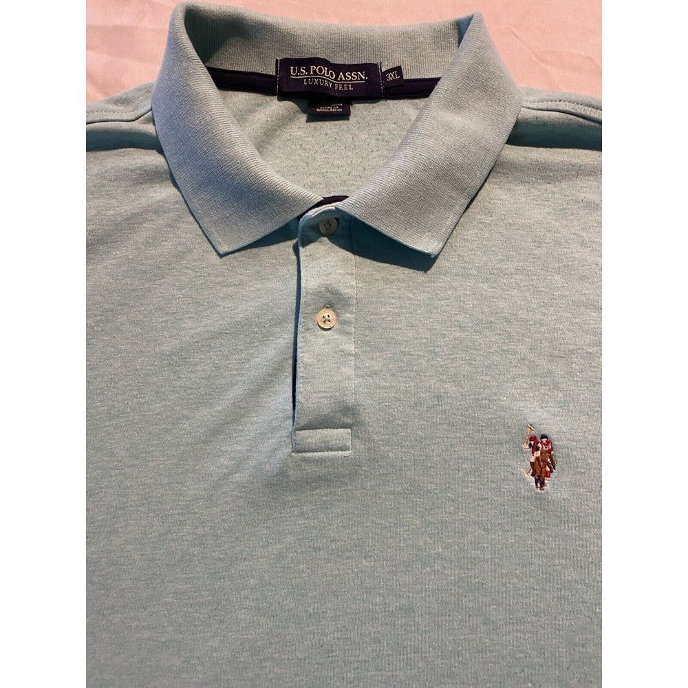 US Polo Assn Luxury Feel Golf Polo Teal Size 3XL Cotton Blend Preppy Golf Tennis